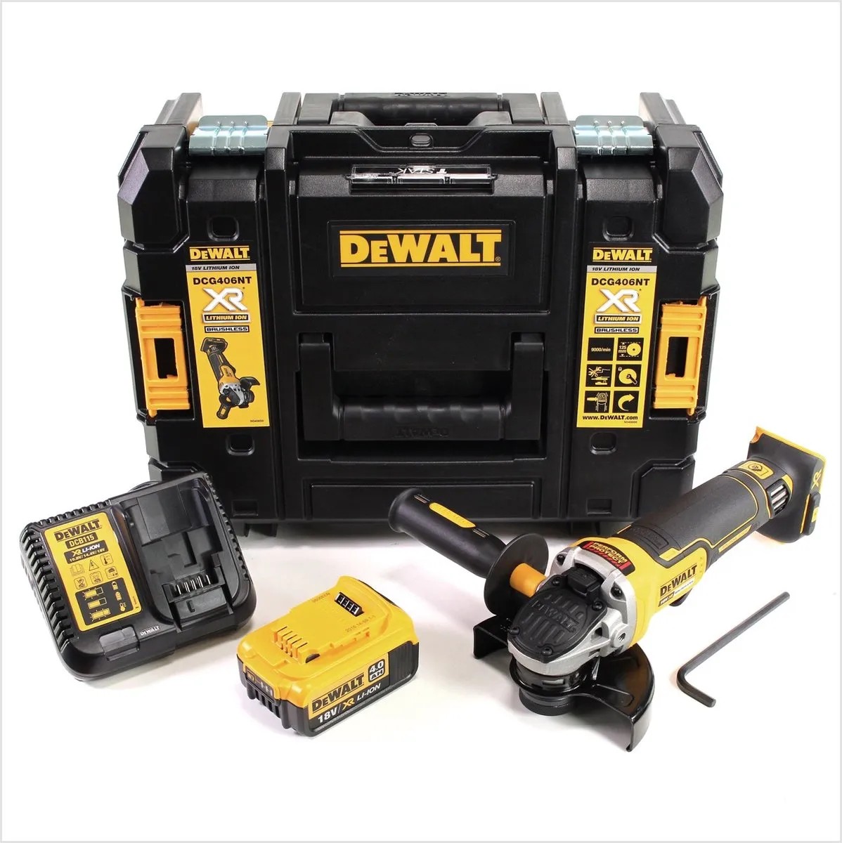 DeWalt DCG 406 M1 Haakse Slijper 18V 125mm - 4.0Ah Accu + Lader - afbeelding 3 van 5