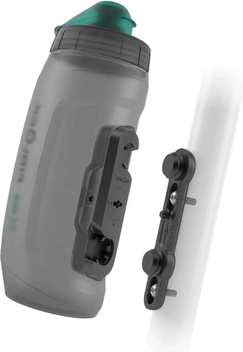 Fidlock Twist Antibacterial Waterfles 590ml - Transparant + Bike Base