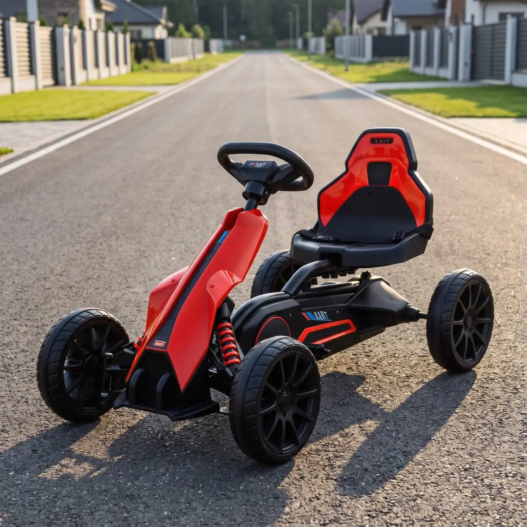 Homcom Electric Ride-on Kart Rood - 100x58x58,5cm