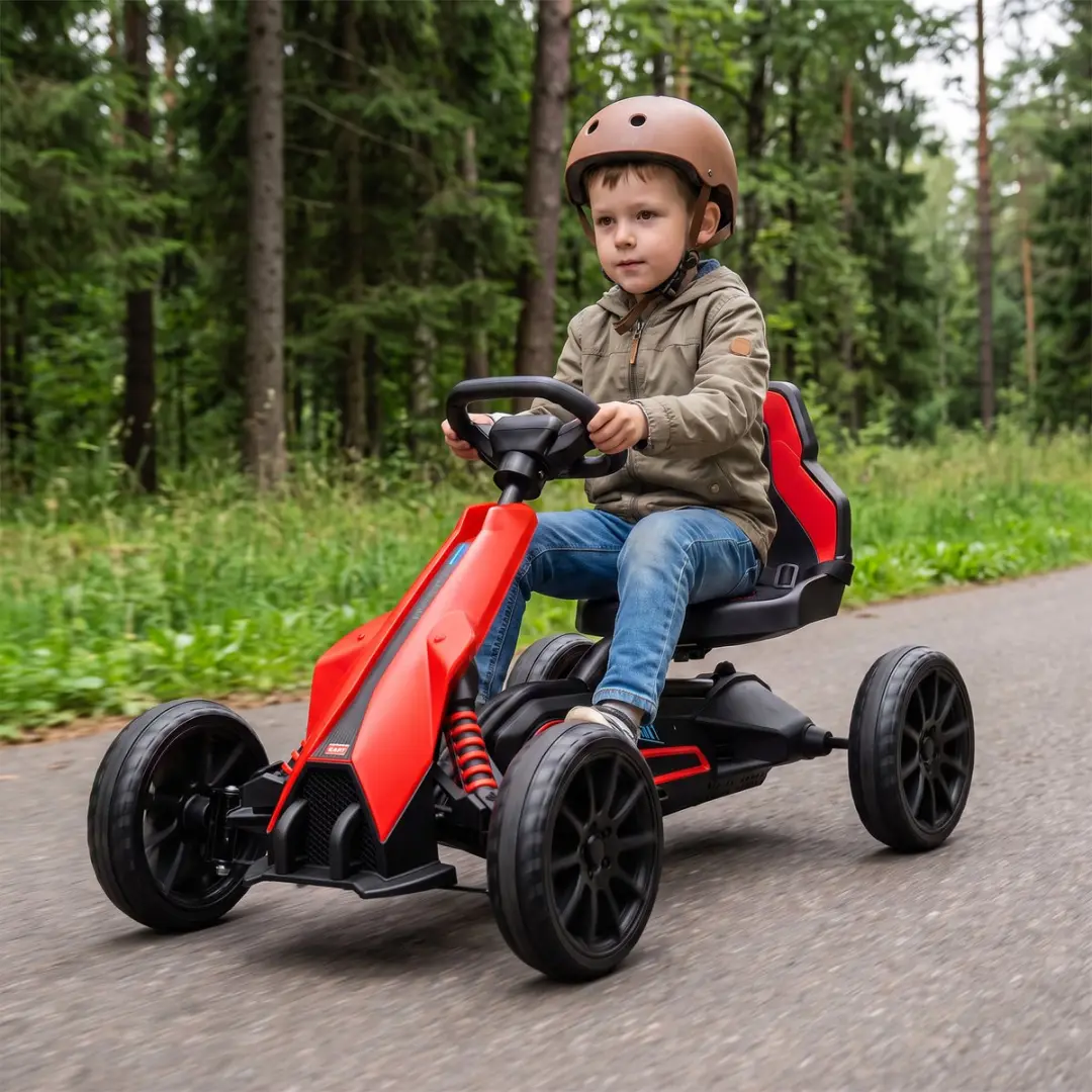 Homcom Electric Ride-on Kart Rood - 100x58x58,5cm