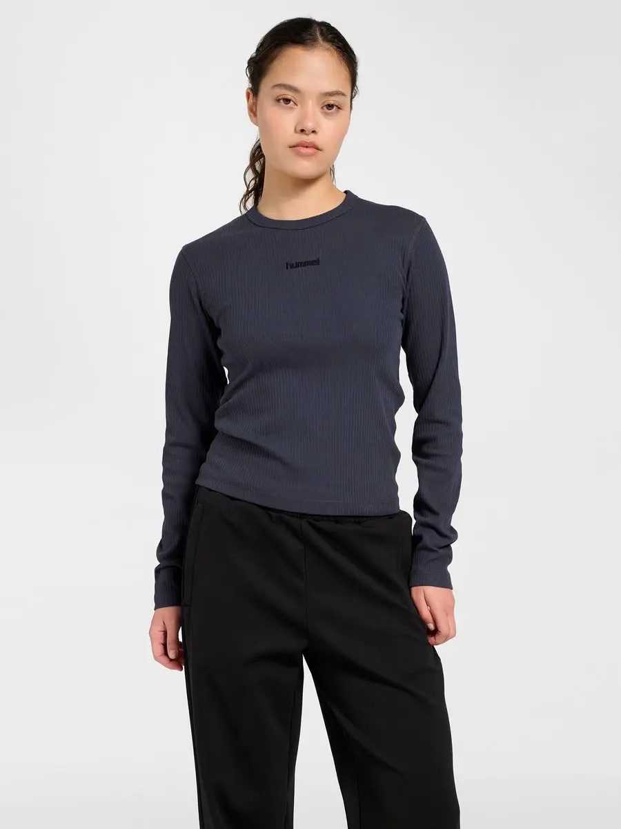 Hummel Foundation Dames-T-shirt Lange mouwen - M - Ebbenhout