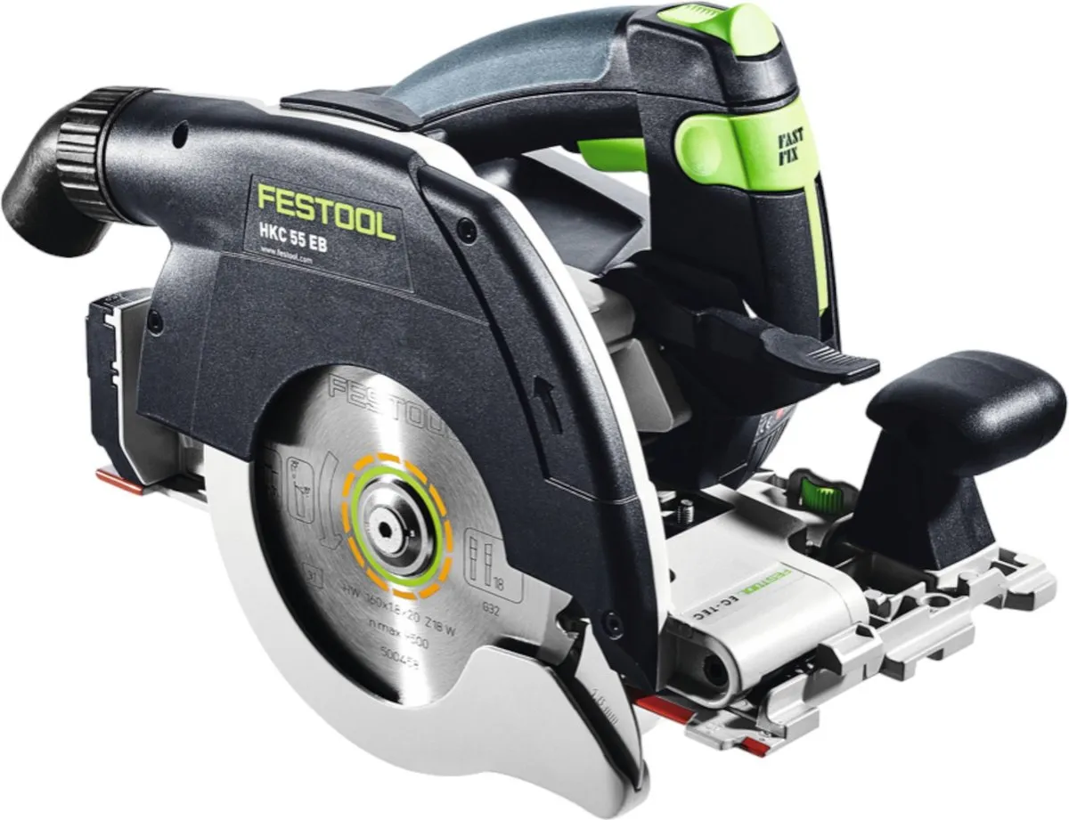 Festool HKC 55 EB-Basic accu-cirkelzaag 18 V 160 mm borstelloos + 1x accu 5,0 Ah + snellader + Systainer