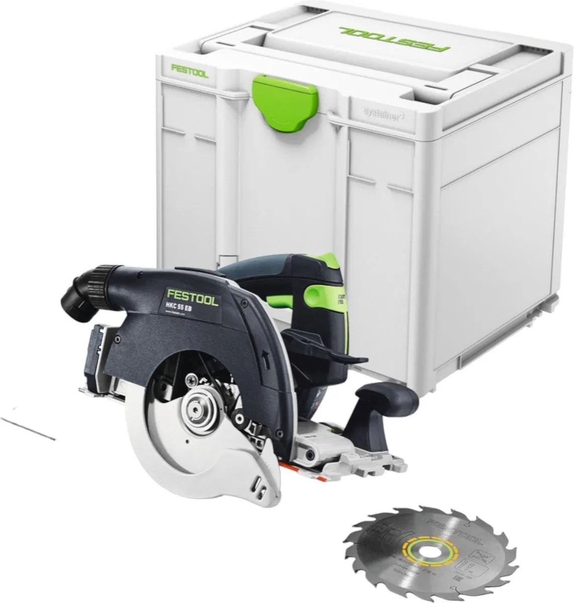 Festool HKC 55 EB-Basic accu-cirkelzaag 18 V 160 mm borstelloos + 1x accu 5,0 Ah + snellader + Systainer