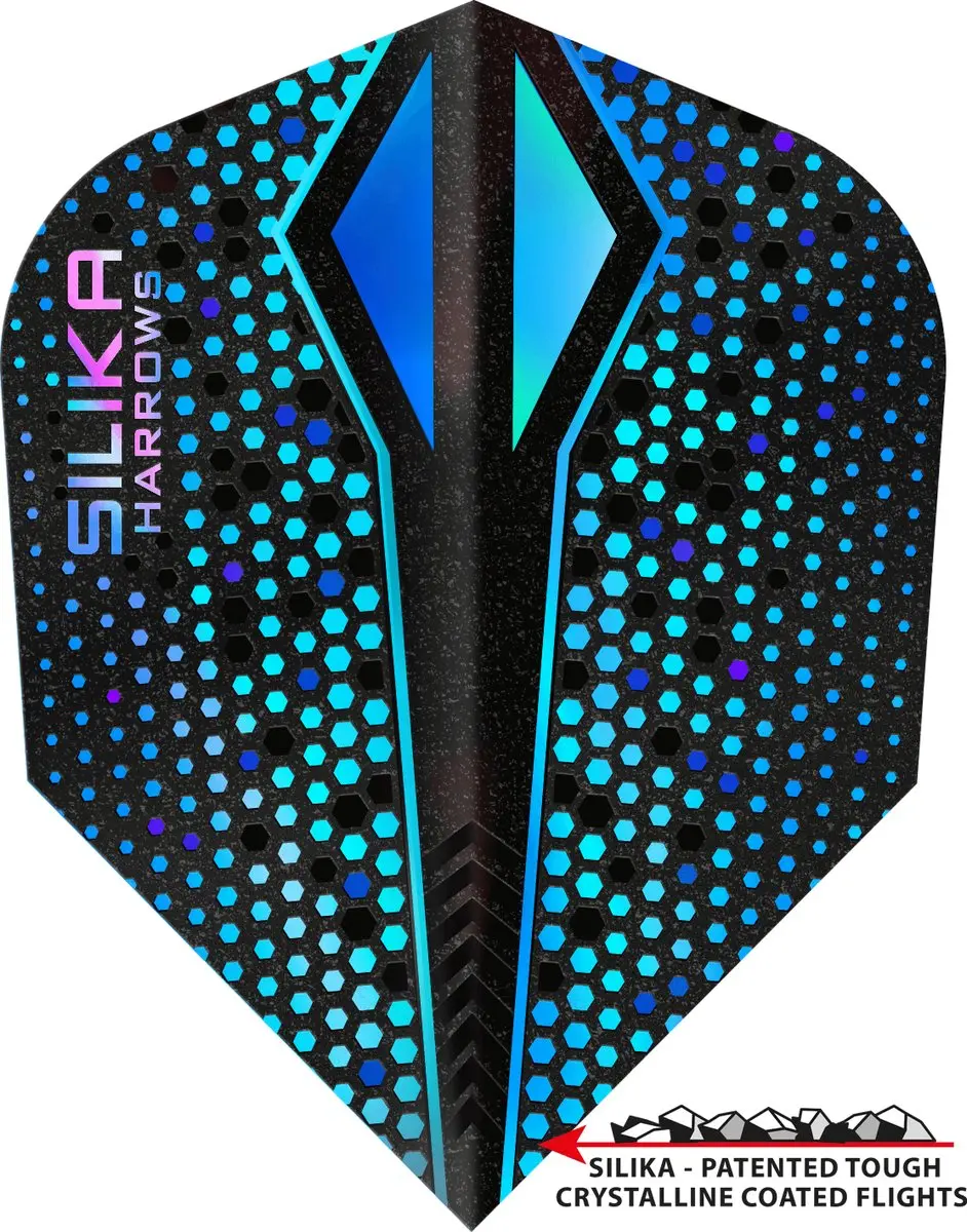Harrows Silika X Color Shift Blauw/Zwart HF5139 Dartvleugels - 3 Stuks