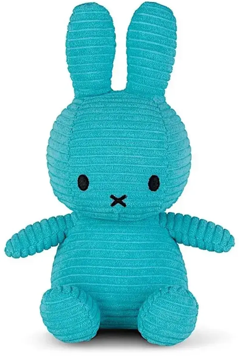 Bon Ton Toys Nijntje Knuffel Zittend Corduroy Teal 23cm