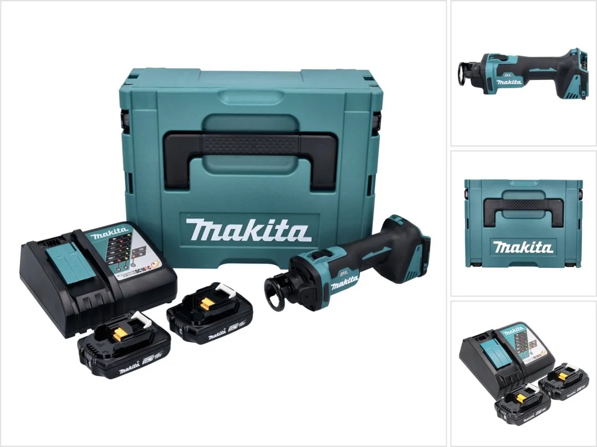Makita DCO 181 RAJ accu-draaimachine 18 V 32000 tpm borstelloos + 2x accu 2.0 Ah + lader + Makpac