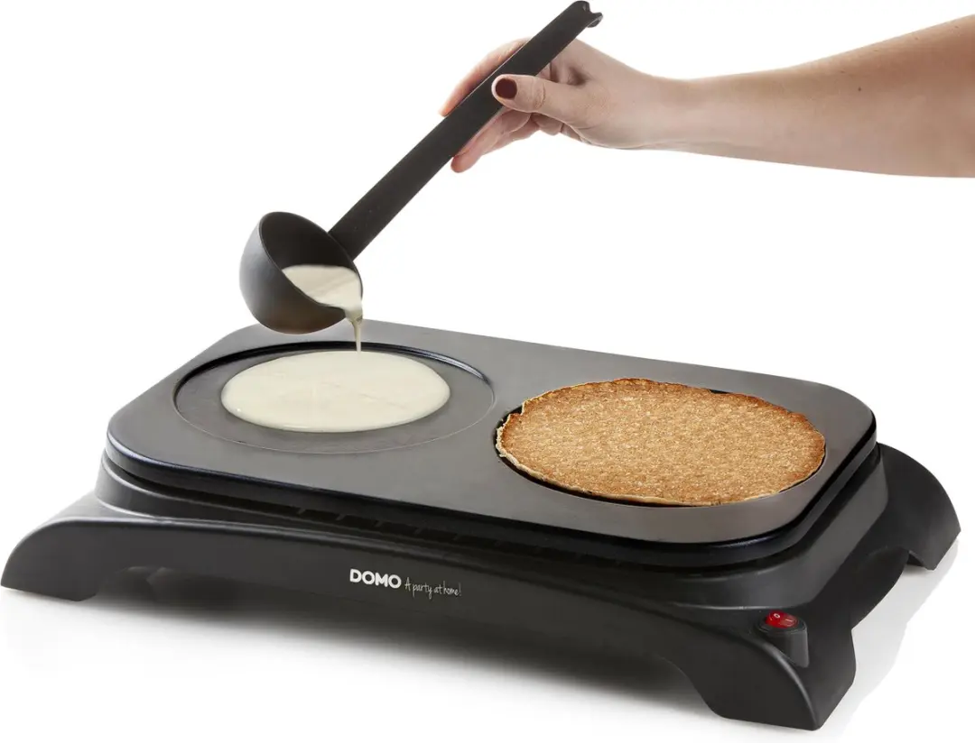 Domo DO8715P Dubbele Crêpemaker 1000W - Zwart - afbeelding 6 van 6