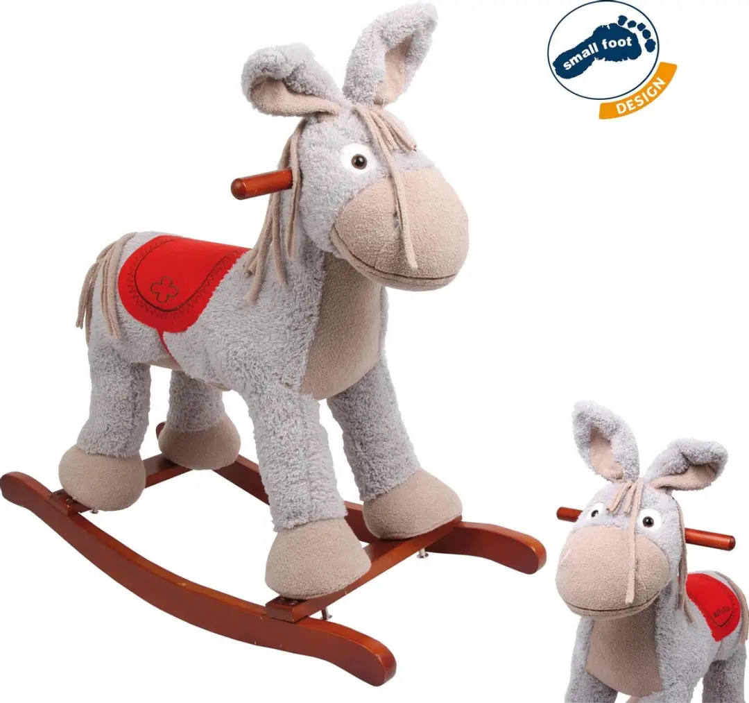 Small Foot Schommelezel - 68x30x62cm Grijs - afbeelding 3 van 3