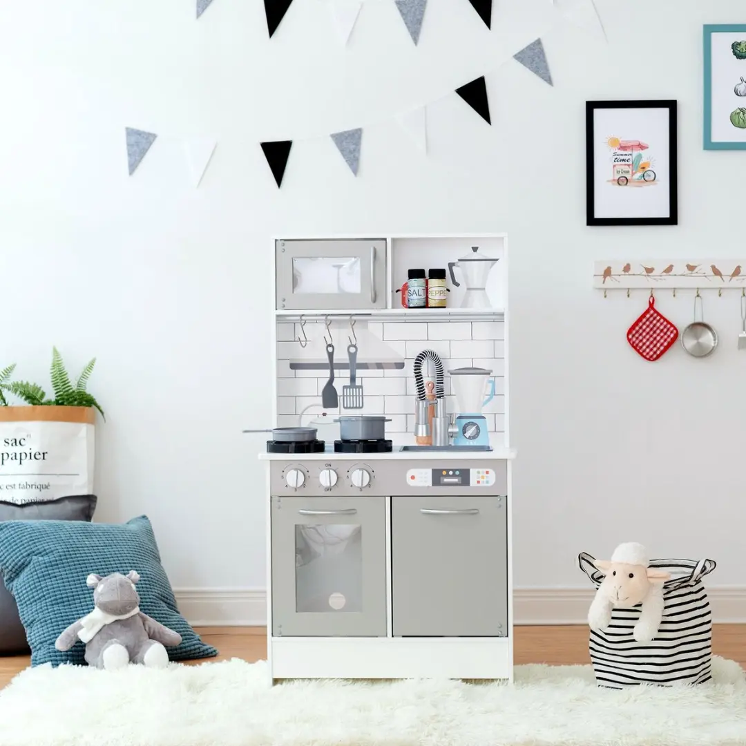 Teamson Kids Klassieke Houten Speelkeuken Grijs