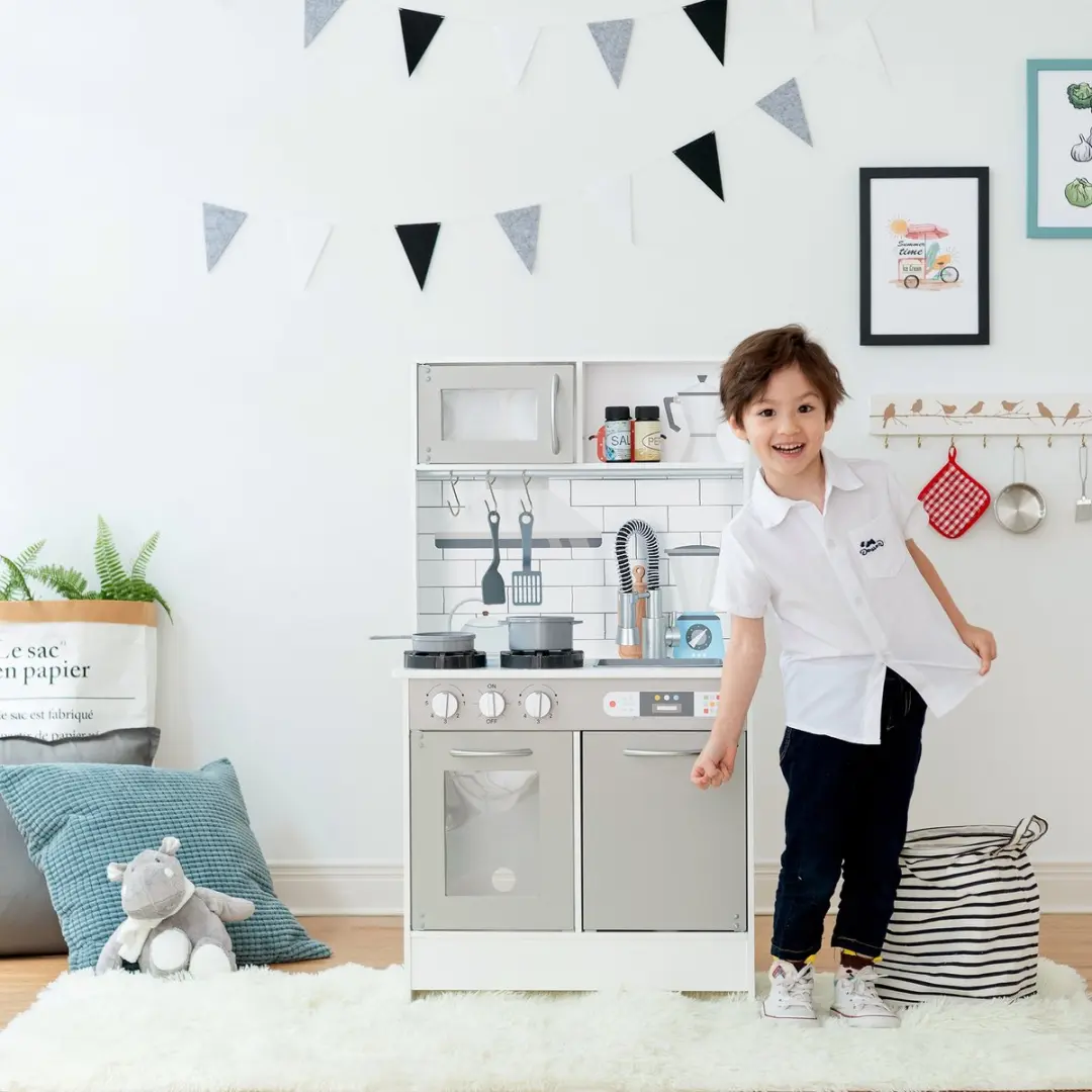 Teamson Kids Klassieke Houten Speelkeuken Grijs