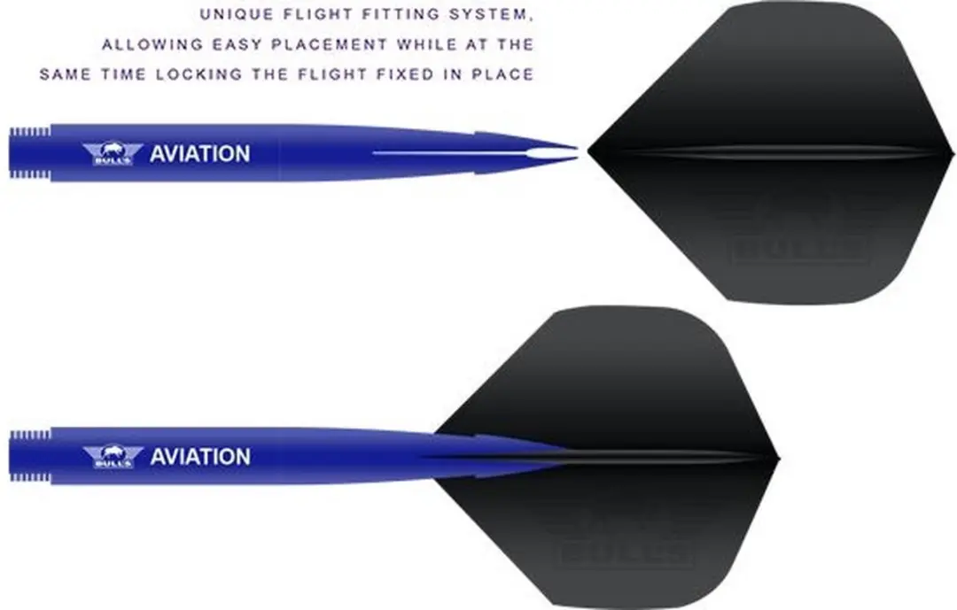 Bull's Aviation Blue Dart Shafts BU-55313 - 3 Stuks