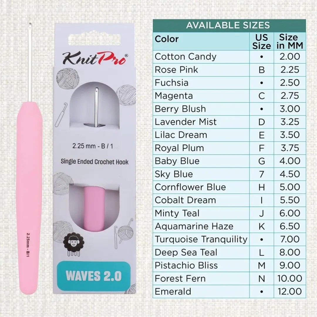 KnitPro Waves Haaknaalden 2-25mm - Ergonomisch