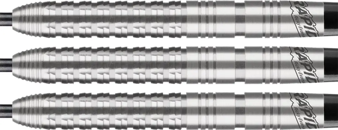 Bull's Ricky Evans Dartpijlen 23g - 3 Stuks - Zwart/Zilver/Geel