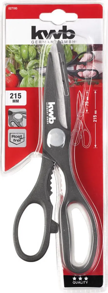 KWB Huishoudschaar 21,5cm - RVS - Grijs
