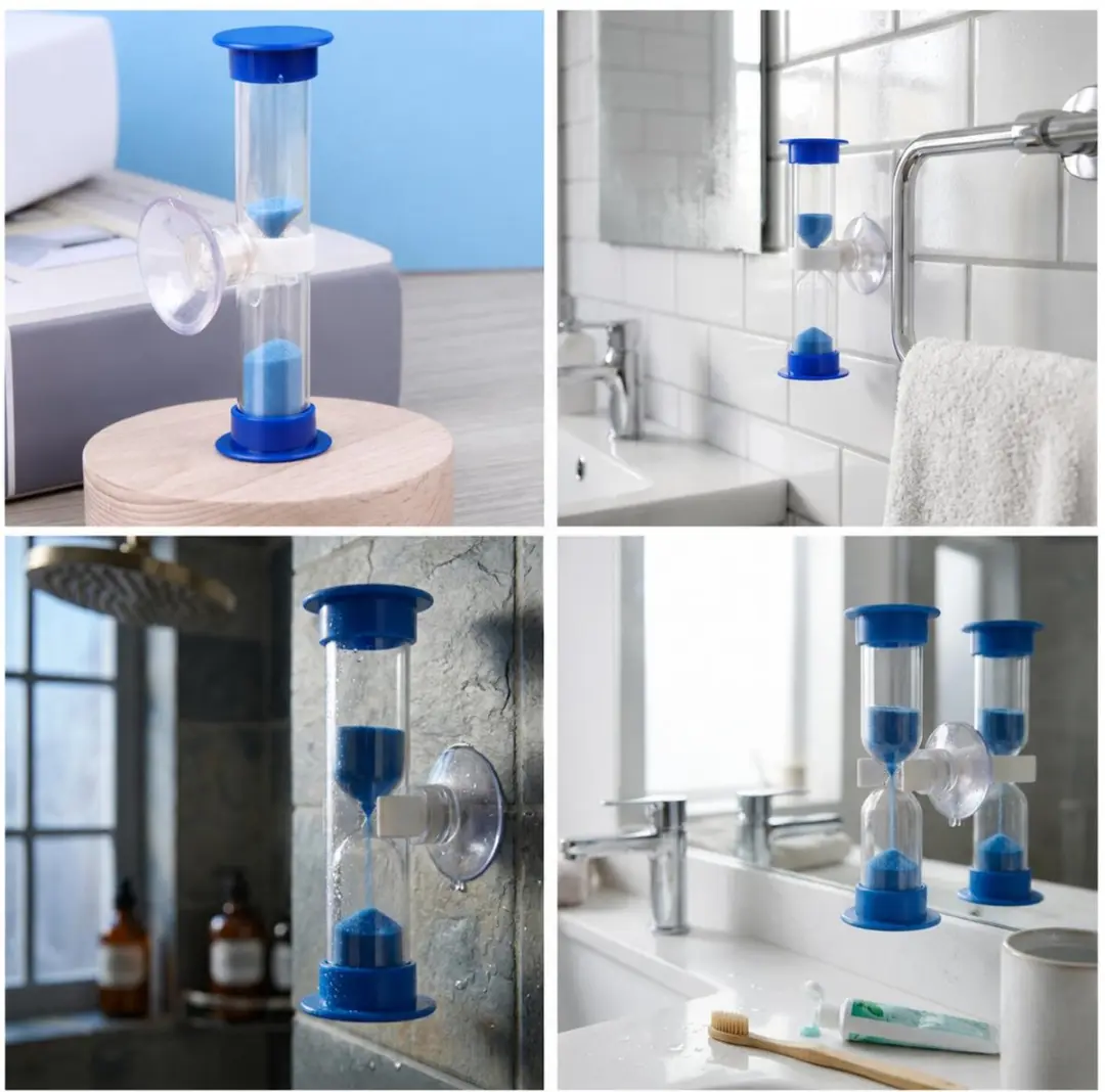Bellatio Design Zandloper Douche/Badkamer Timer - Blauw