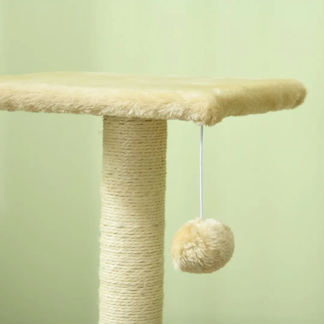 Pawhut Kratzbaum 72cm - 3 Ligplekken - Cremewit