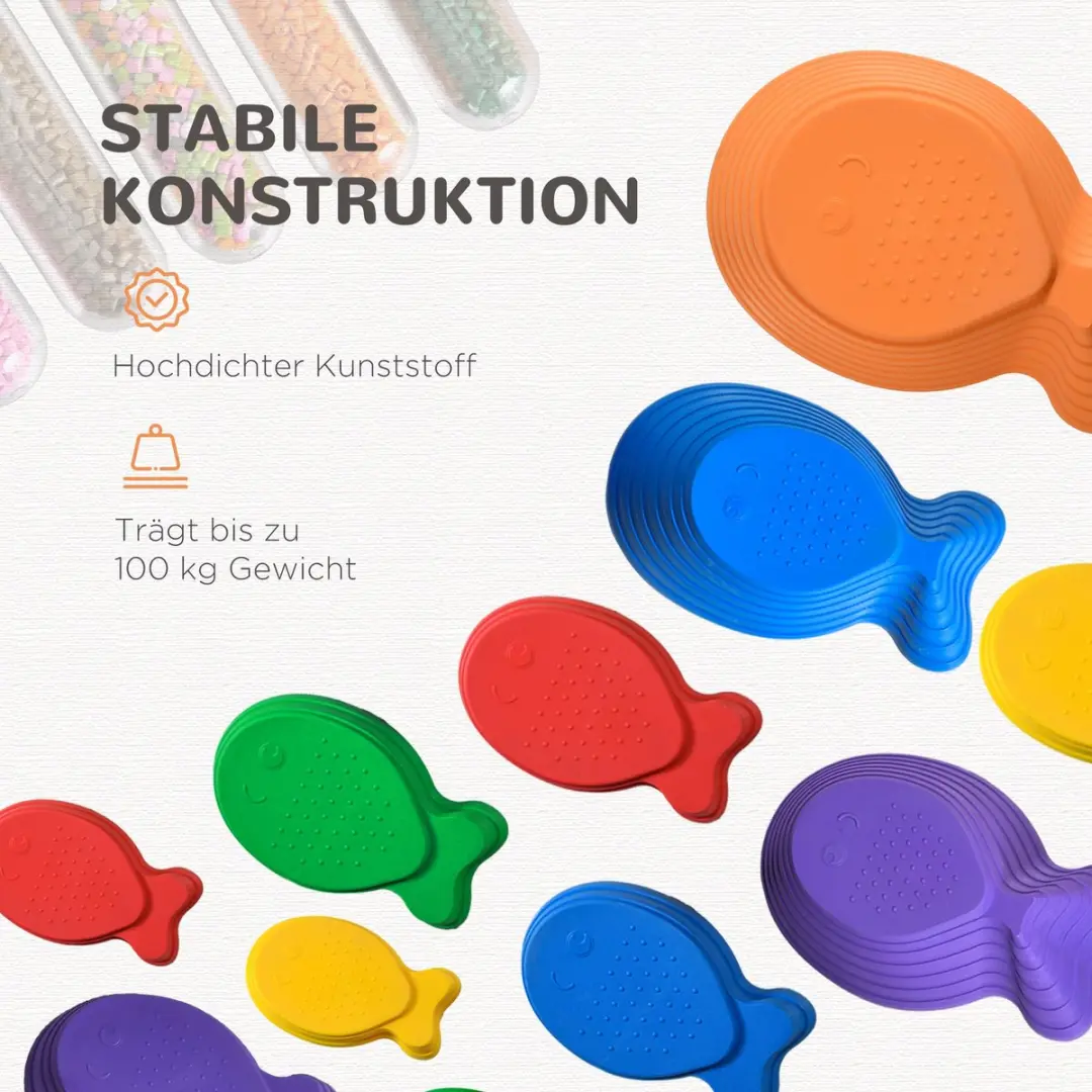 Outsunny Balance Stepping Stones 340-014 - 11 Stuks - Meerkleurig