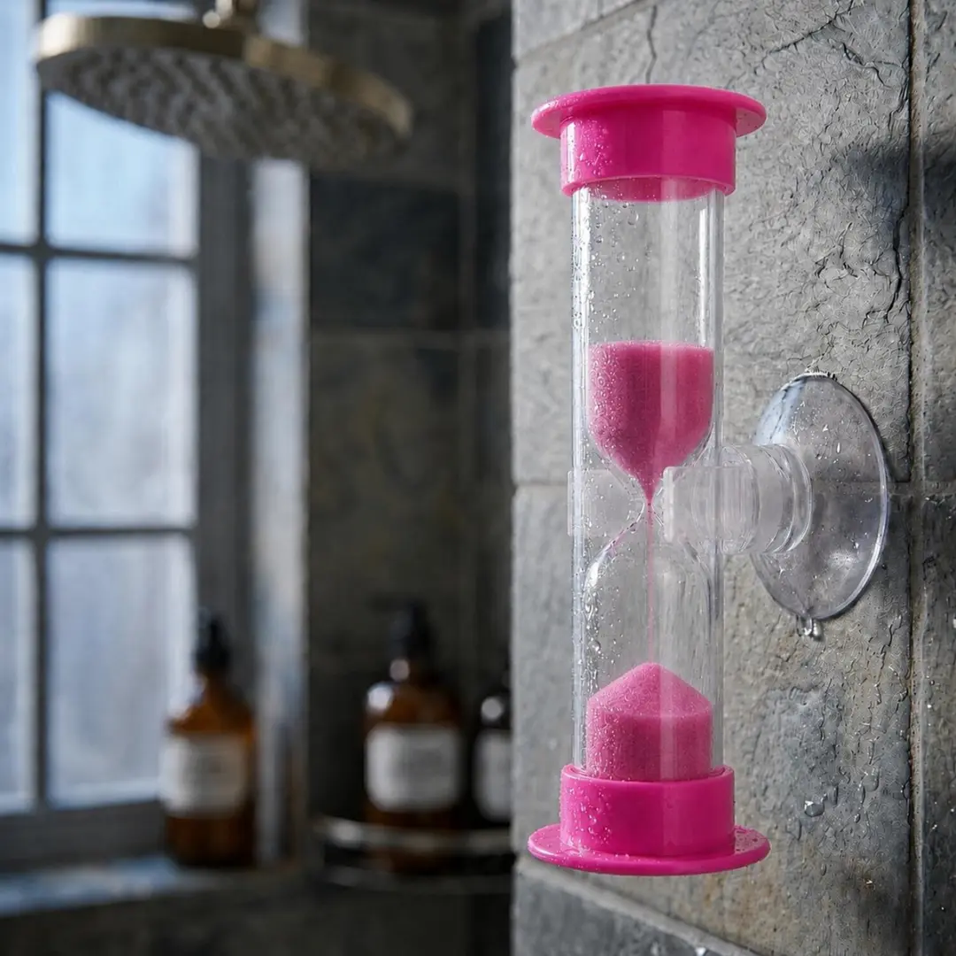 Bellatio Design Zandloper Douche/Badkamer - 5 minuten - Roze