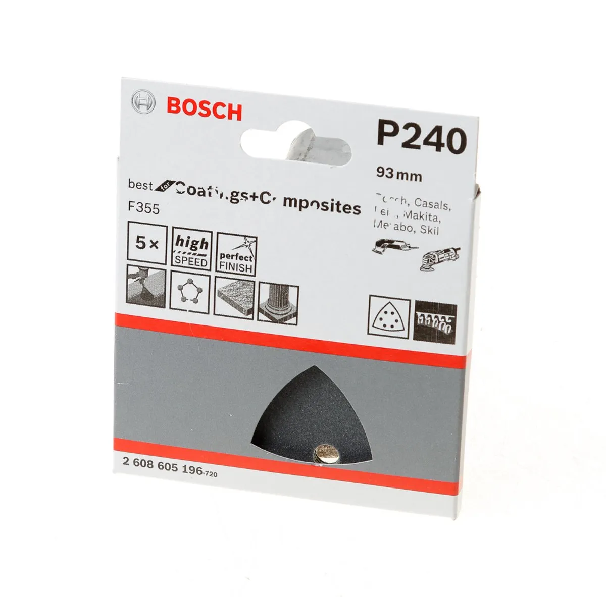 Bosch 5-delige Schuurbladenset 93mm - 240