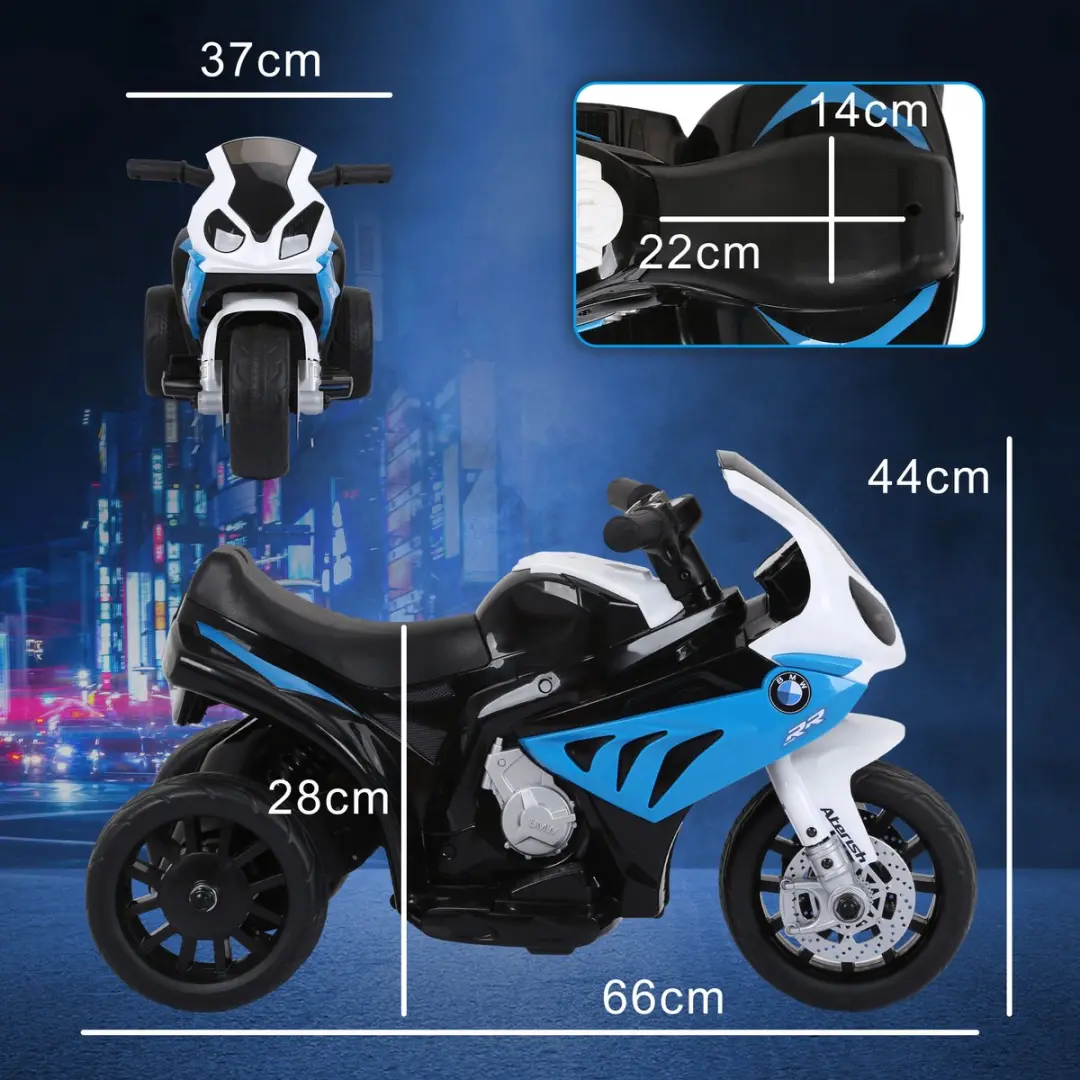 Homcom Electric Ride-on Motorcycle Blauw