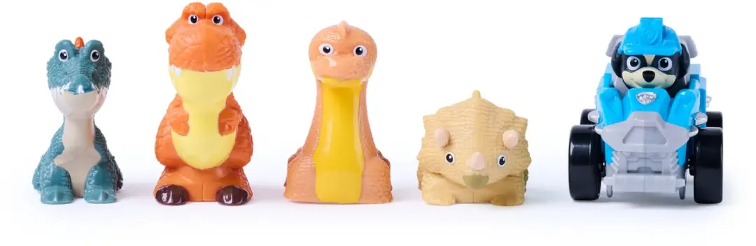 PAW Patrol Pup Squad Dino Crew - Rex Racer & 4 Dinosaurussen - Meerkleurig