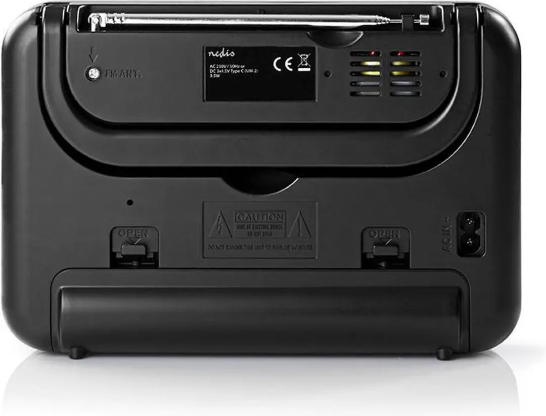 Nedis FM-Radio Draagbaar - Wit/Zwart - 2.4W - Bluetooth