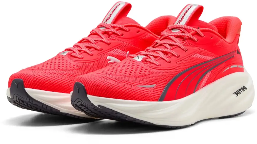 PUMA Magnify Nitro 3 Hardloopschoenen - 45 - Ultra Red-Inky Depths