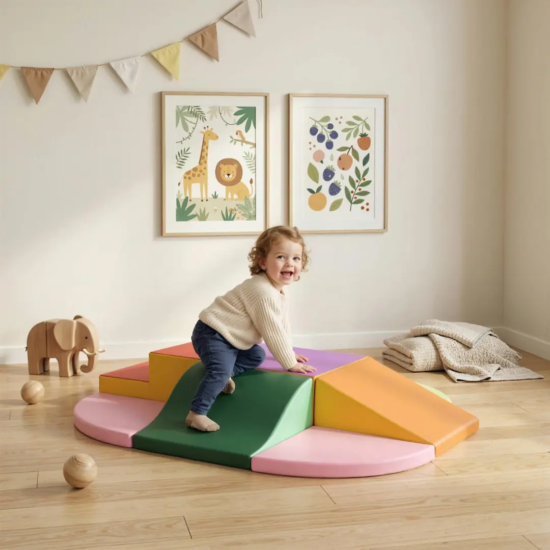 Homcom Kids Soft Play Set - 150x100x24cm Multicolor - afbeelding 2 van 6