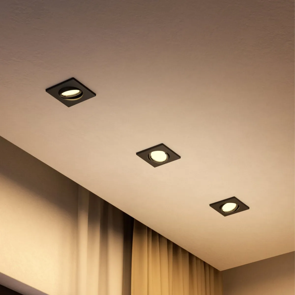Philips Hue Peridot Inbouwspots 3 Stuks - Zwart