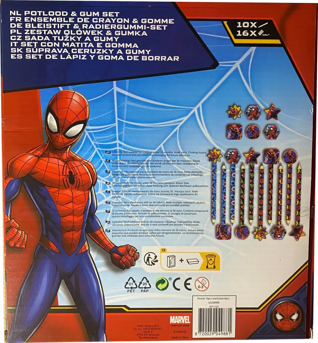 Marvel Spider-Man Kleurpotloden 26-delig - Meerkleurig