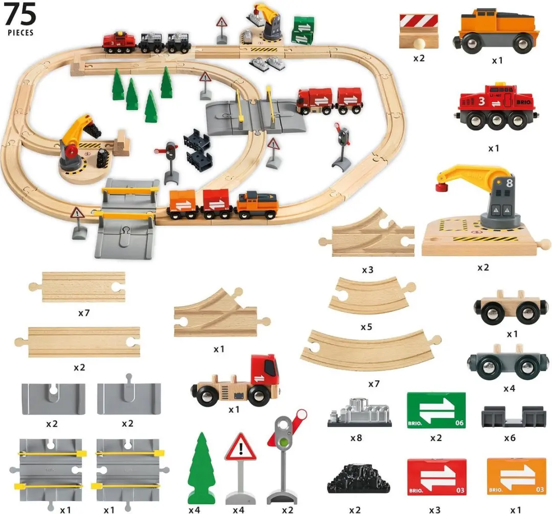 BRIO Laden en Lossen Treinset 33165 - Meerkleurig