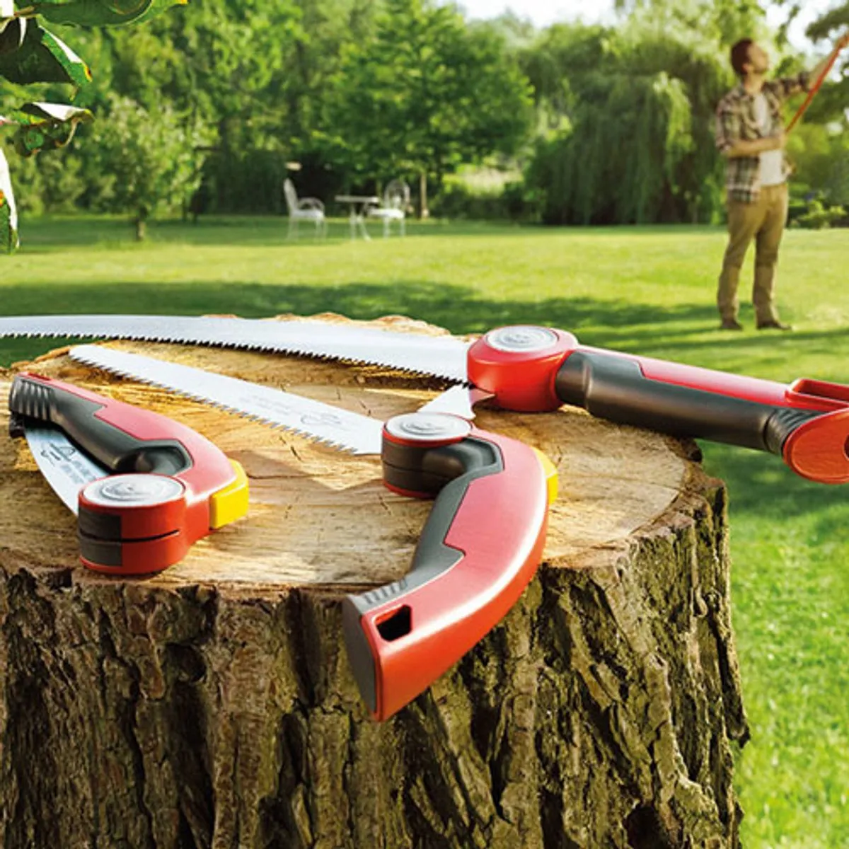 WOLF-Garten handzaag POWER CUT SAW 275  - lengte mes 27.5 cm - Japanse vertanding - vervangbaar zaagblad - beschermkoker met riemclip - ergonomische handgreep