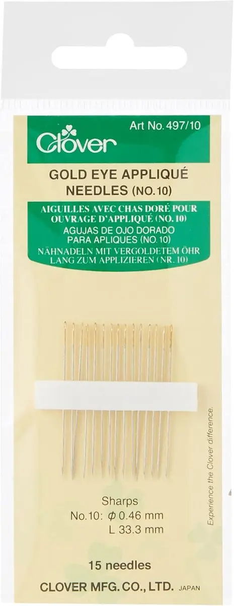 Clover Gold Eye Applique Naalden 10