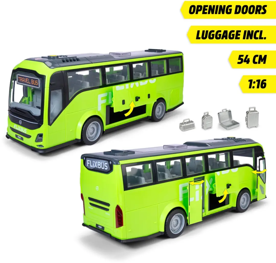 Dickie Toys Volvo 9700 FlixBus Speelgoed - Groen - 2x AAA