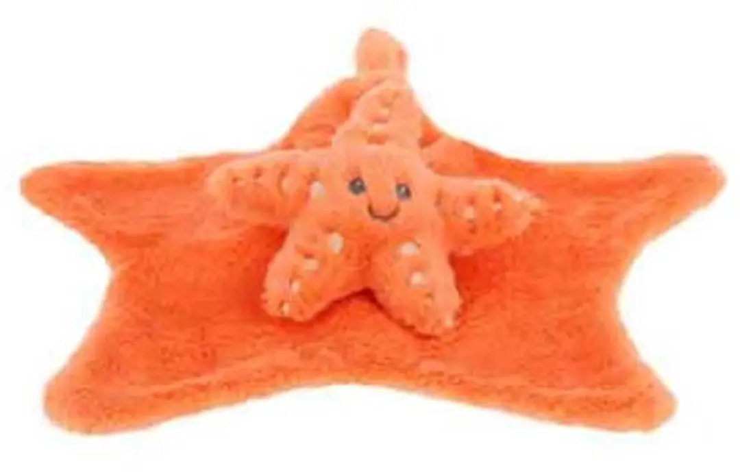 Keel Toys Baby Zeester Knuffeldoekje 32cm - Oranje
