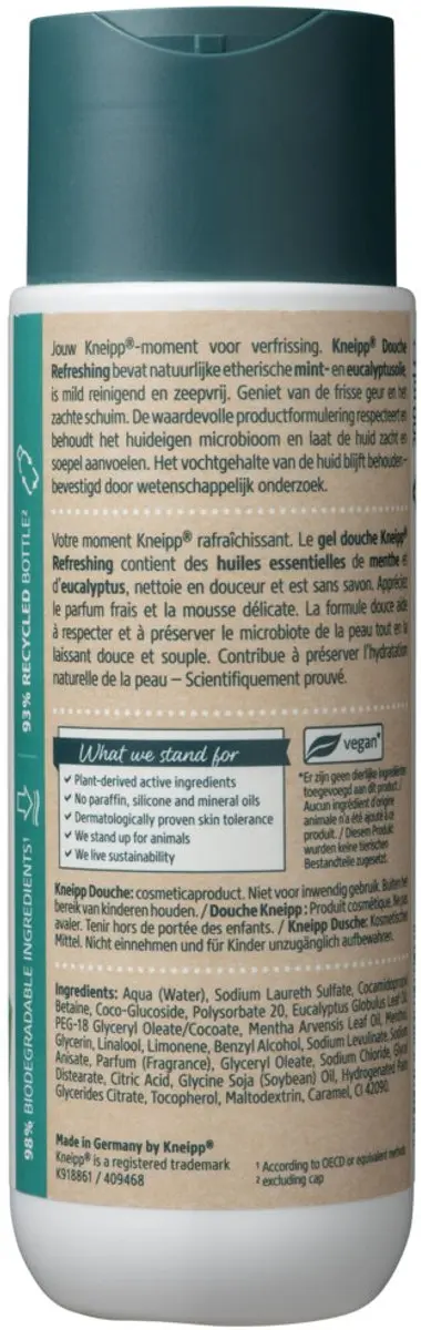 Kneipp Refreshing Douchegel Mint Eucalyptus 200ml - 24 Stuks