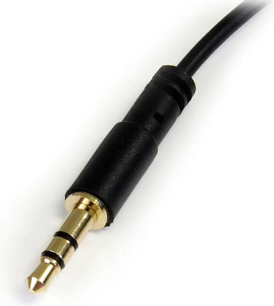 Startech 3,5mm Stereo Jack Kabel - Haaks Verguld - 3m - Zwart