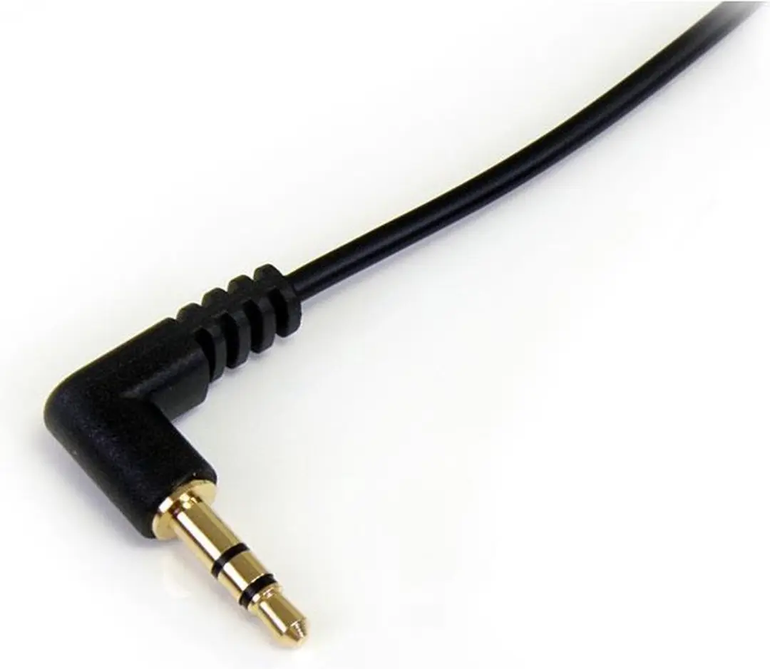 Startech 3,5mm Stereo Jack Kabel - Haaks Verguld - 3m - Zwart