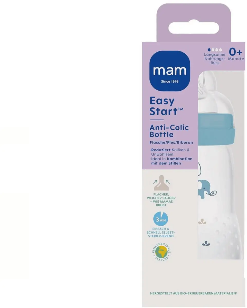 MAM Babyfles Easy Start Anti-Colic 260ml - Blauw