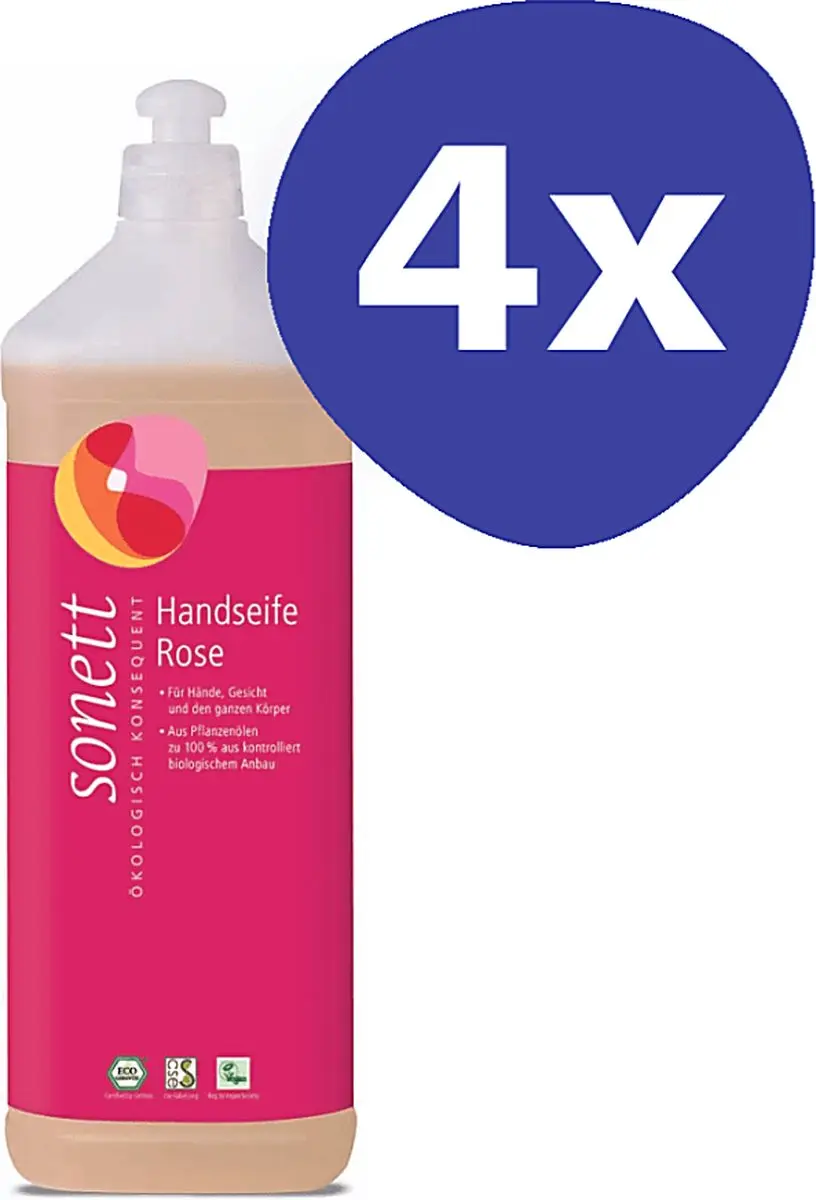 Sonett Handzeep Rozen 4x1L