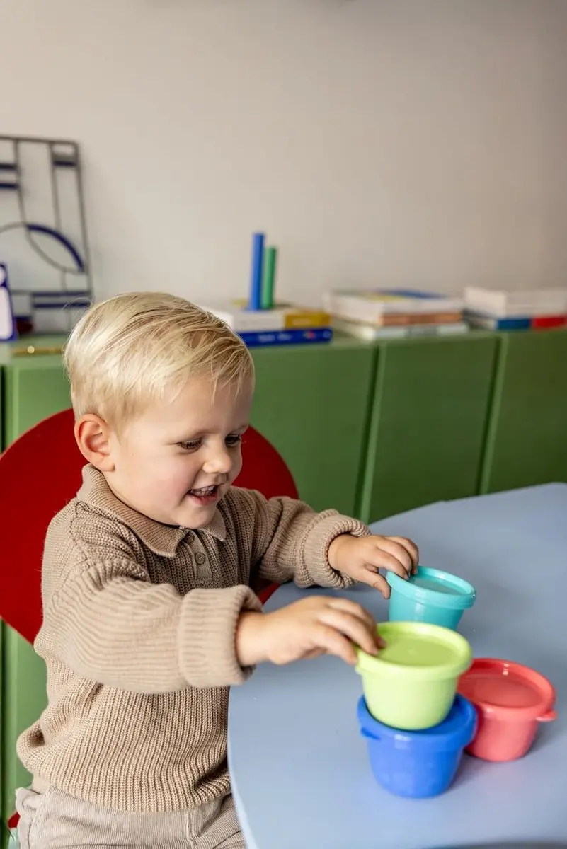 Nûby Snackpotjes Set 4x118ml - Stapelbaar - Vaatwasmachinebestendig