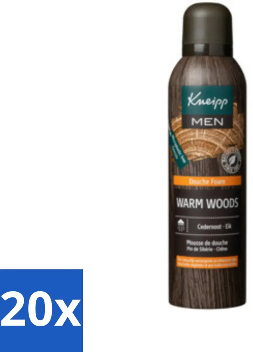 Kneipp Men Warm Woods Douche Schuim 200ml - 20 Stuks