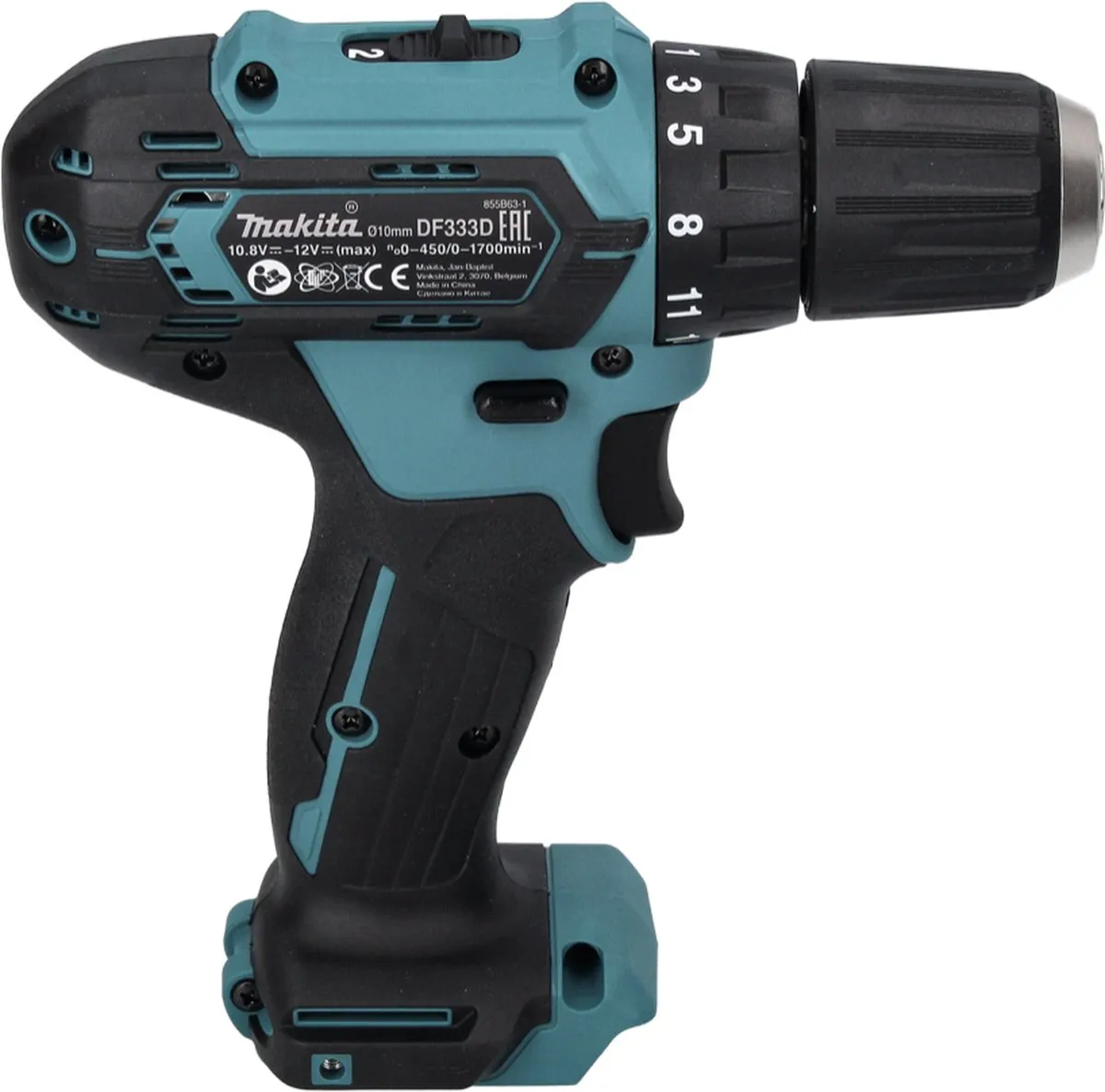 Makita DF333DZJ Accuboormachine 12V - 30Nm - 2 snelheden - Makpac - afbeelding 3 van 5