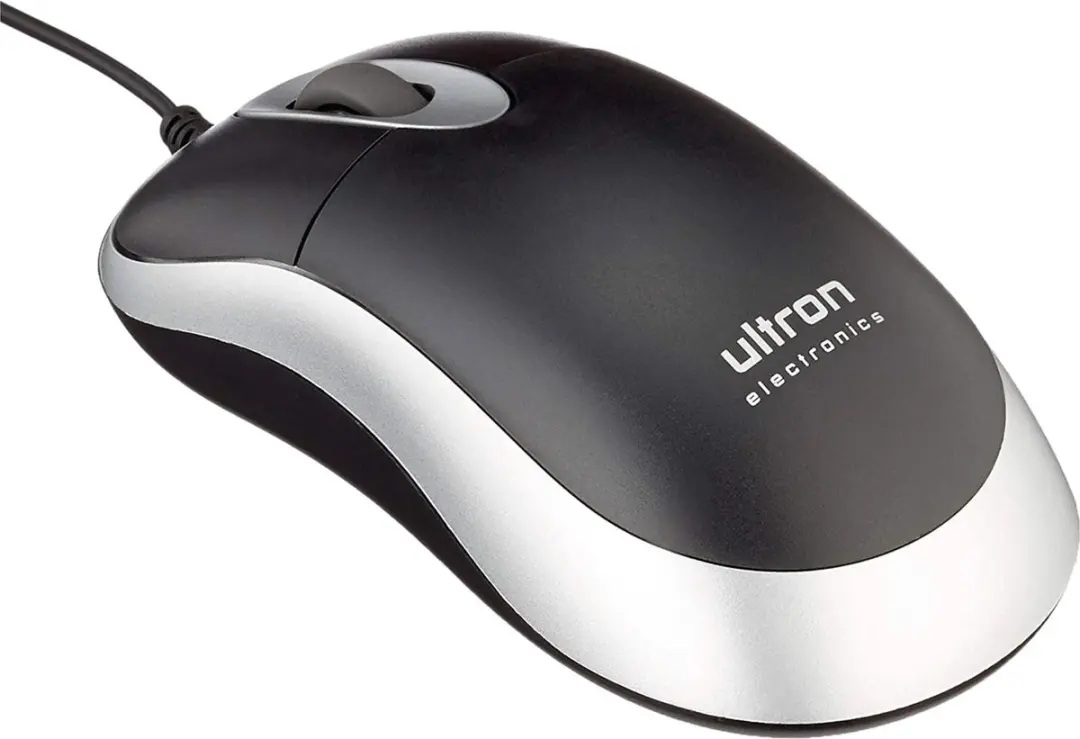 Ultron UM-100 Optical USB Muis - 3 Knoppen - Grijs/Zwart