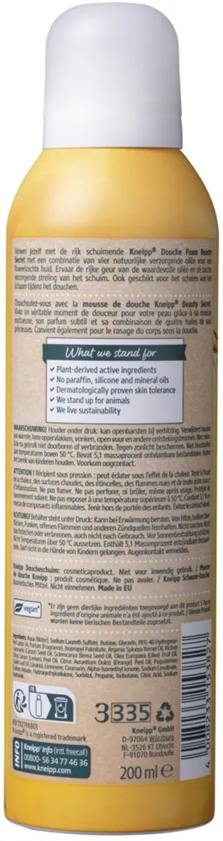 Kneipp Beauty Secret Douche Schuim 200ml - 10 Stuks