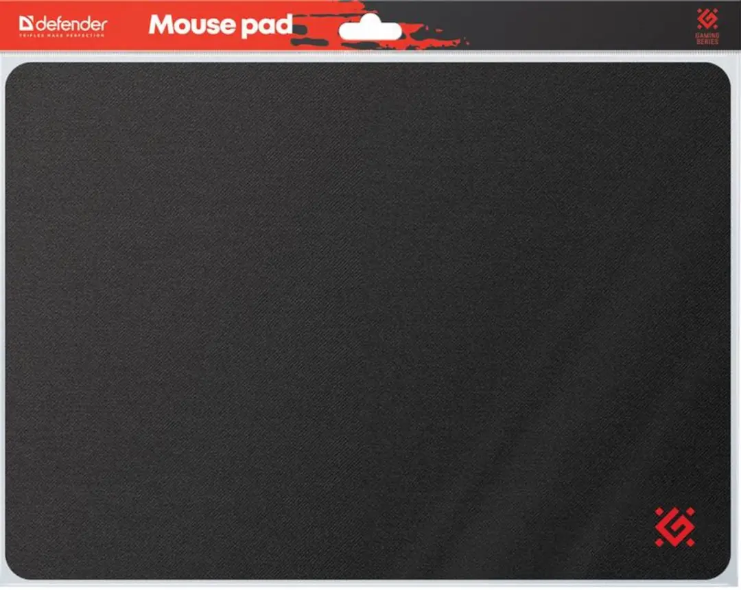 Defender Pad Zwart 350x250x3mm voor computermuis