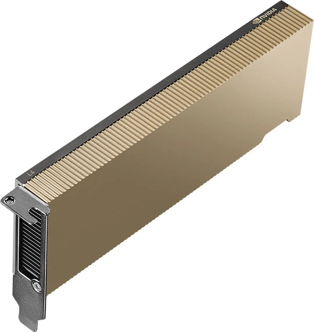 PNY L4 TCSL4PCIE-PB Grafische Kaart 24GB GDDR6 - Zwart/Goud