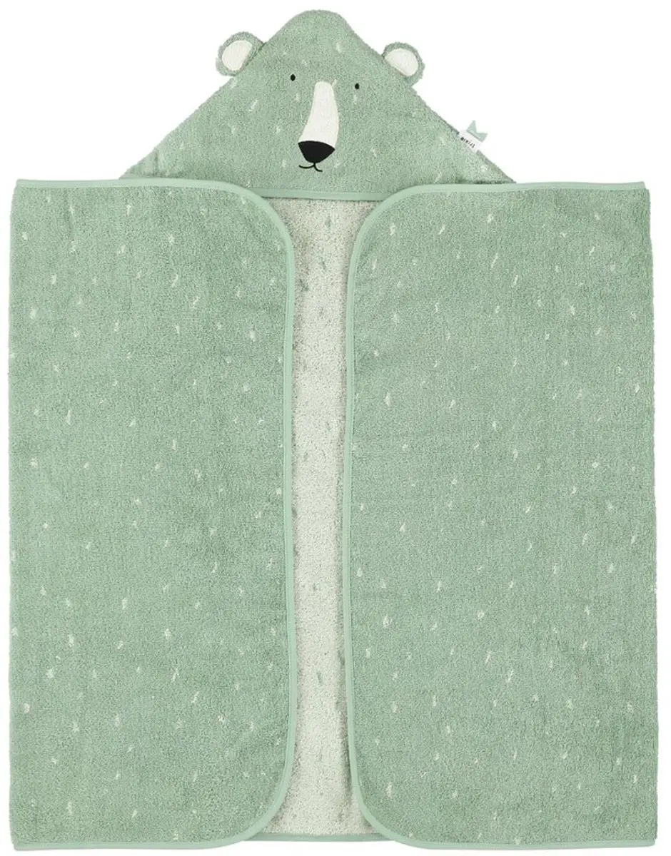 Trixie Badcape Mr Polar Bear 70x130cm - Biologisch katoen