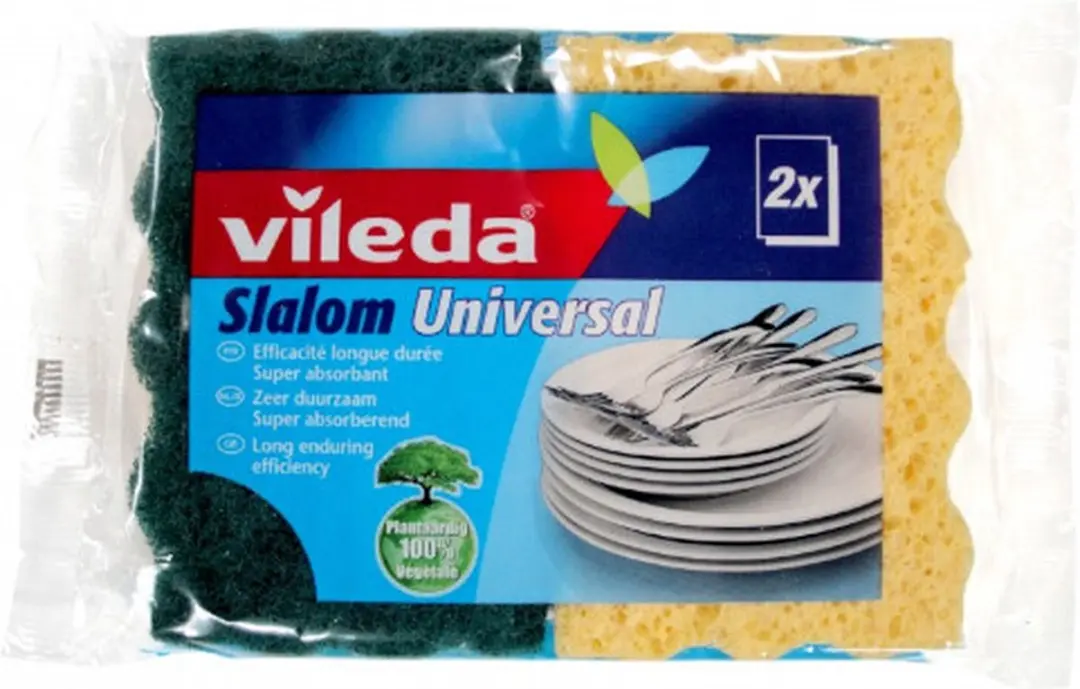 Vileda Schuurspons Universeel - Geel - 2 Stuks