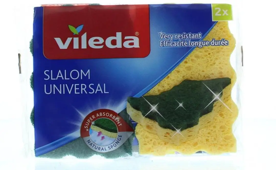 Vileda Schuurspons Universeel - Geel - 2 Stuks